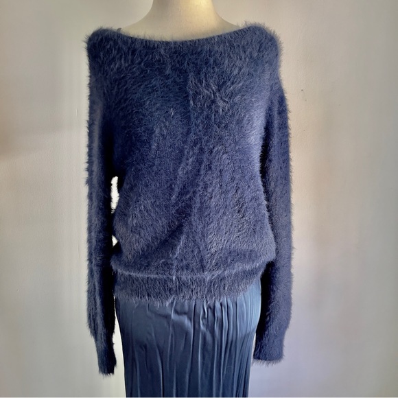 Velvet Graham & Spencer Kelsey Cardigan With Slip Dress Sz Medium Blue Eyelash - Picture 4 of 12